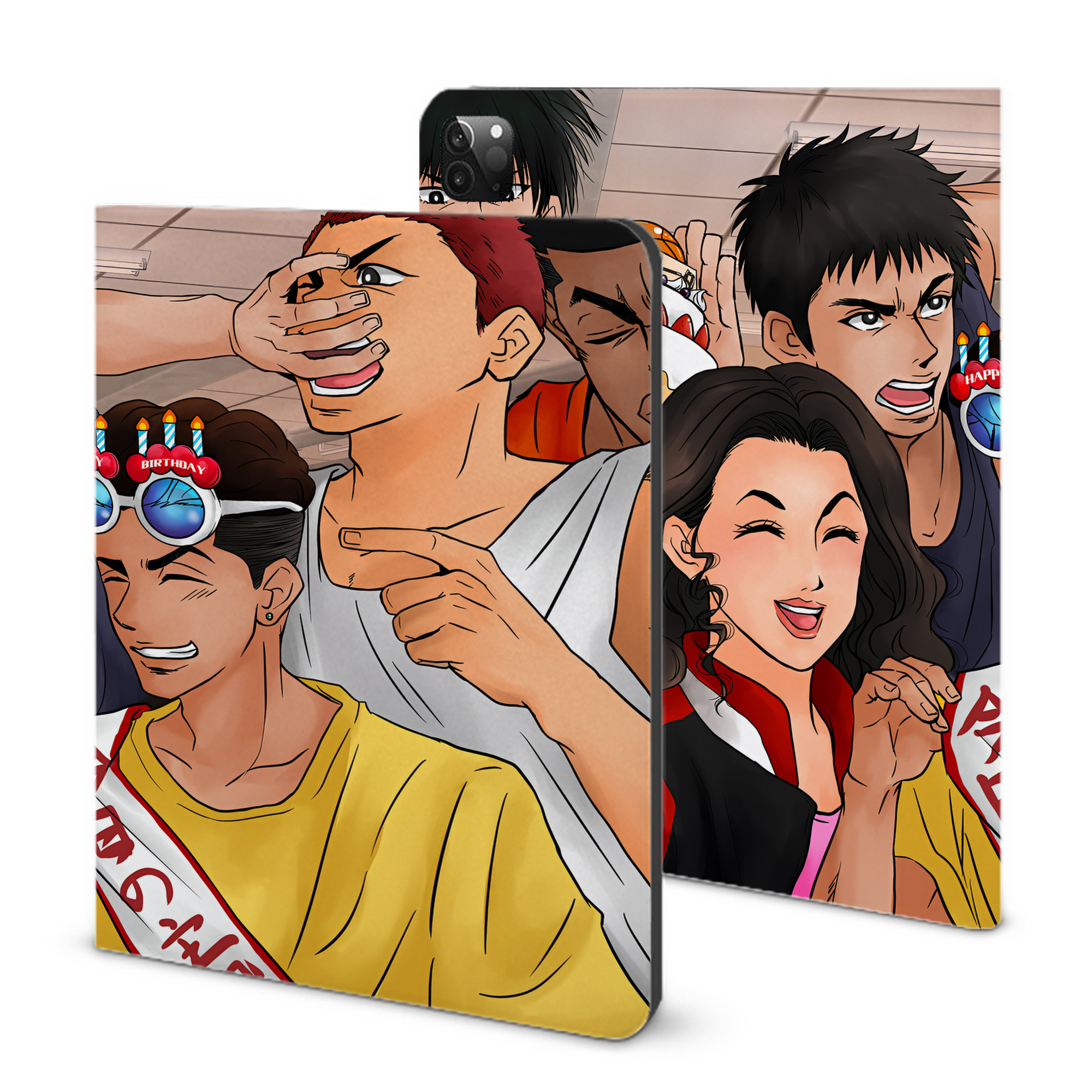 （画像用） SLAM DUNK／スラムダンク IPadケース ペンホルダー付き ブックスタイルデザイン